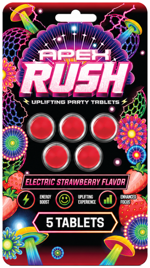 APEX RUSH Electric Strawberry Uplifting Party Tablets
